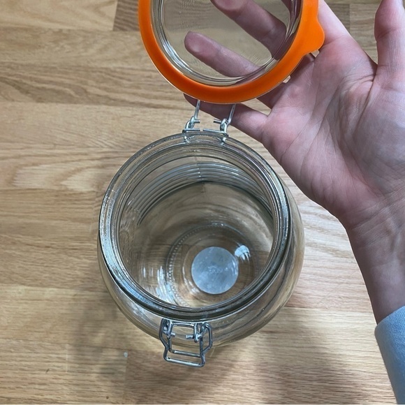 Large Glass Canister Kitchen Home Storage Lidded Barrel Clear - Picture 5 of 8